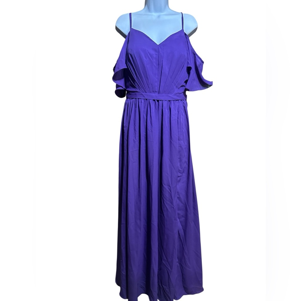 Beautiful cold shoulder, corset, pleated, formal gown